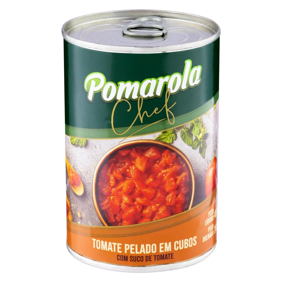 Tomate Pelado Em Cubos POMAROLA Chef Lata 400g