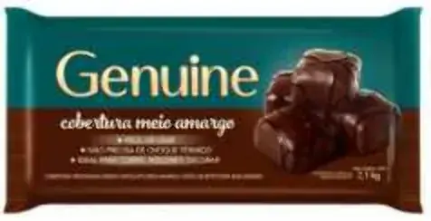 Cobertura Fracionada Chocolate Ao Leite Genuine Pacote 2,1kg