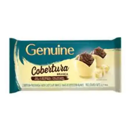 Cobertura Fracionada Chocolate Branco Genuine Pacote 2,1kg