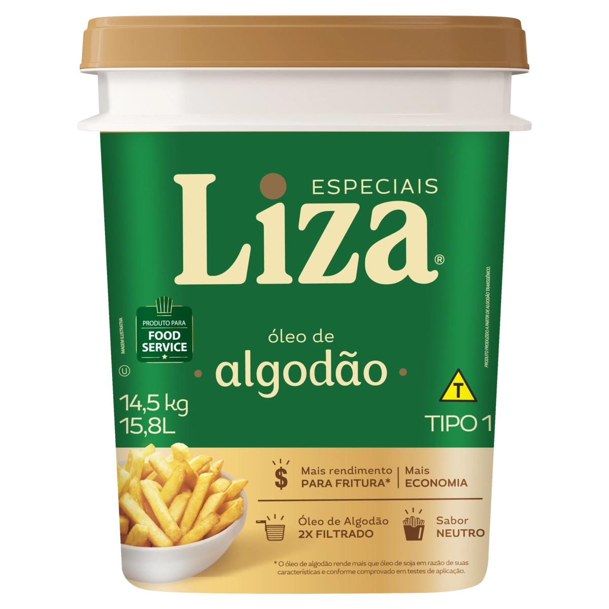 óleo De Algodão Tipo 1 Liza Especiais Balde 15,8l