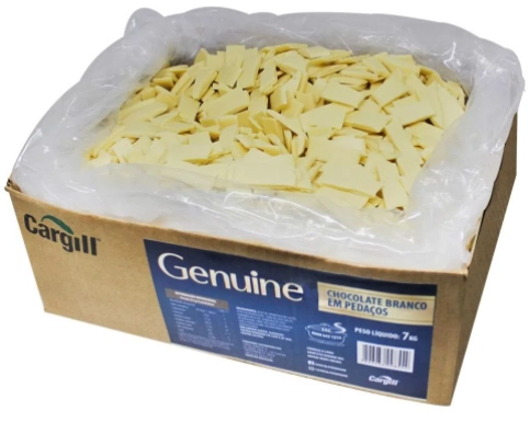 Cobertura Em Pedaços Chocolate Branco Genuine Caixa 7kg