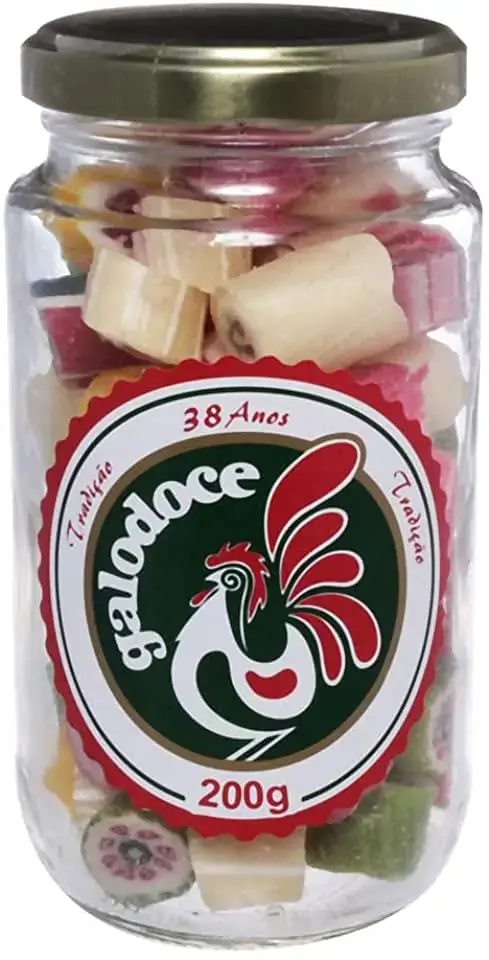 Bala Galo Doce Sortidas Vidro 200g