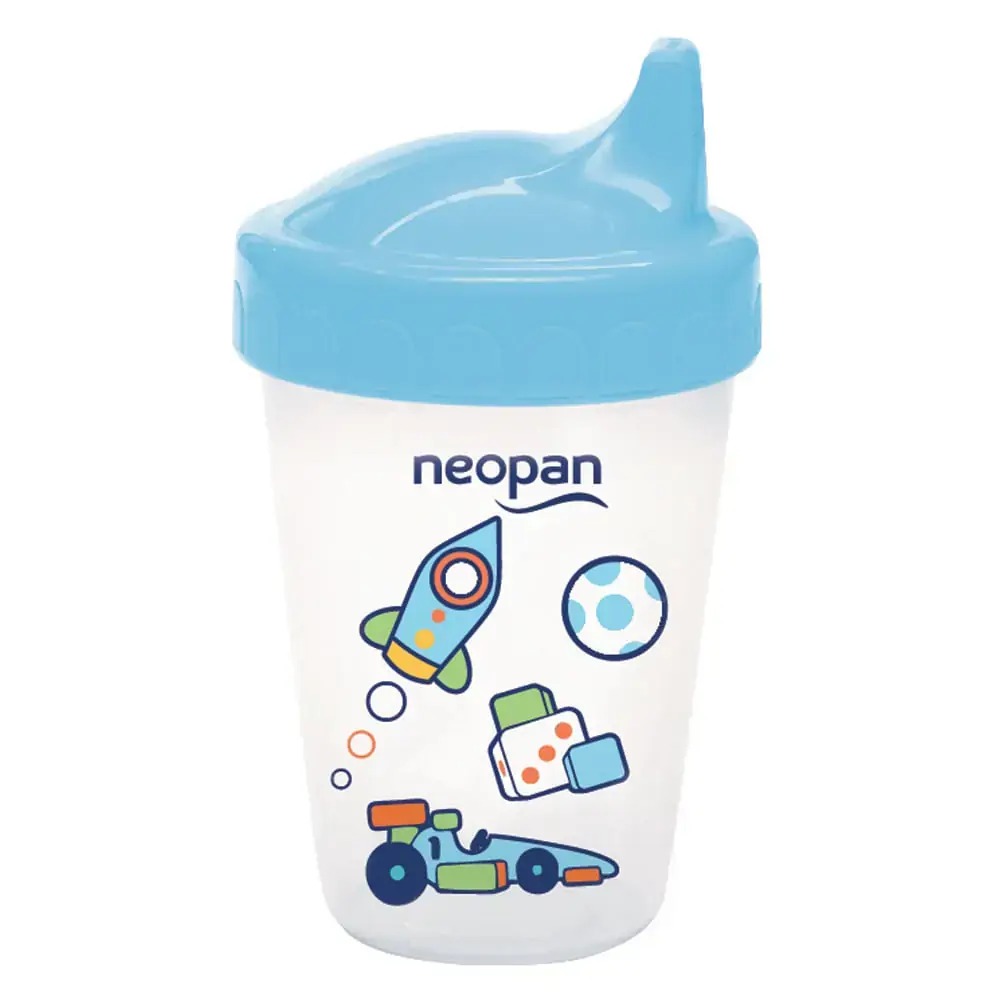 Copo Antivazamento Azul 250ml Neopan