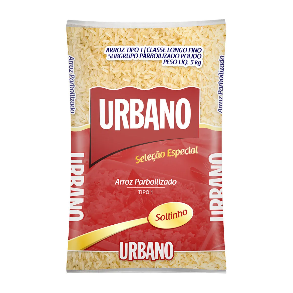 Arroz Urbano Beneficiado Parboilizado Longo Fino Tipo 1 5kg