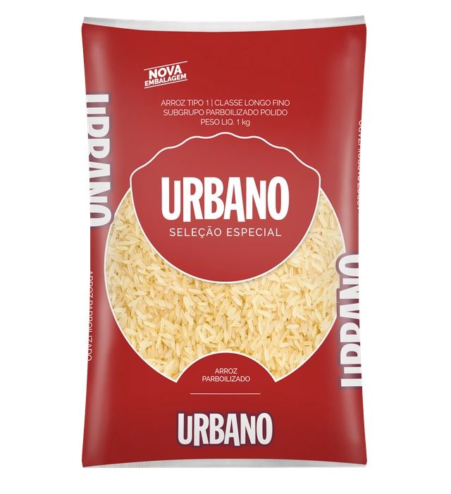 Arroz Urbano Beneficiado Parboilizado Longo Fino Tipo 1 1kg