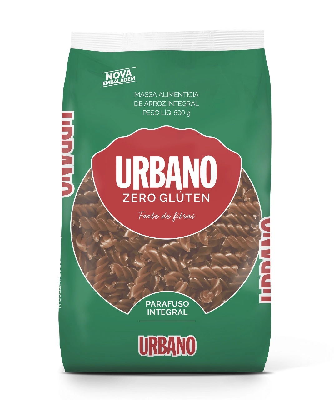 Massa Alimentícia De Arroz Integral Urbano Parafuso 500g