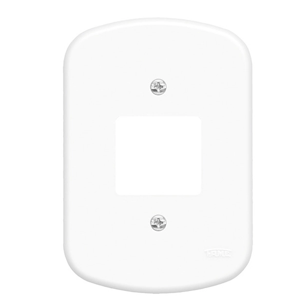 Placa sem Suporte Horizontal Brilhante 4x2 2 Módulos Branco Blanc Fame
