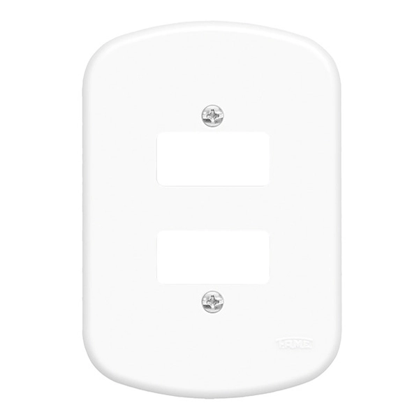 Placa sem Suporte 4x2 2Módulos Branco Blanc Fame