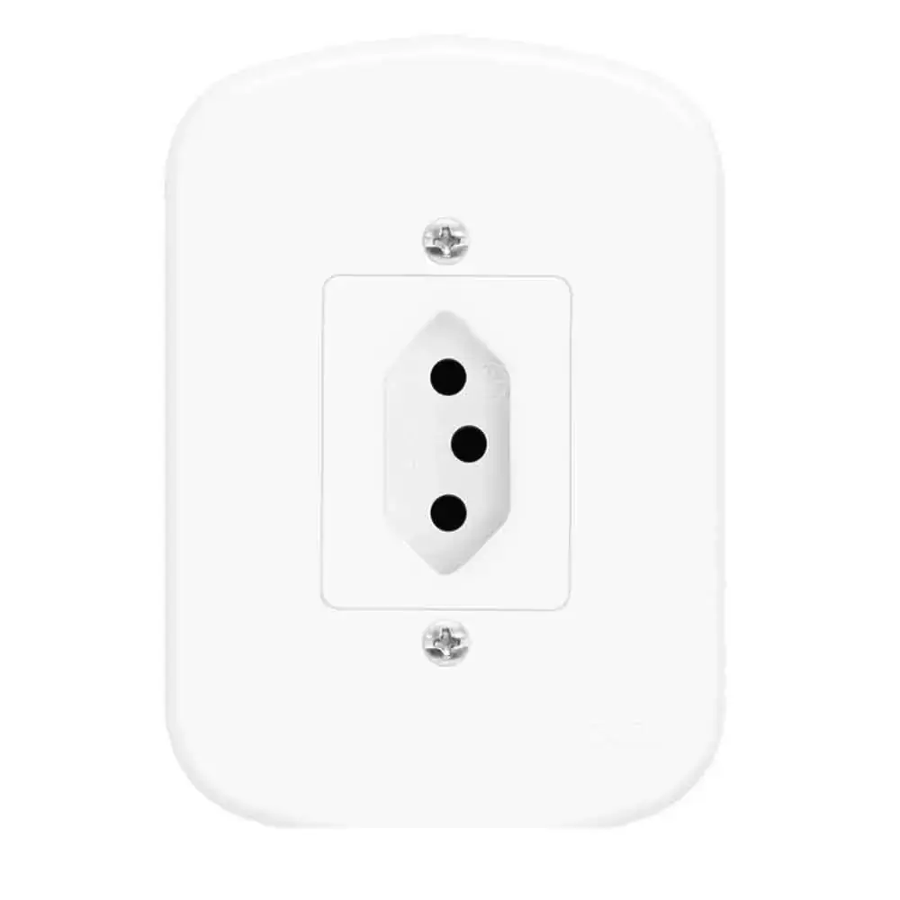 Conjunto Tomada 2p T Blanc 20a 250v Branco Fame