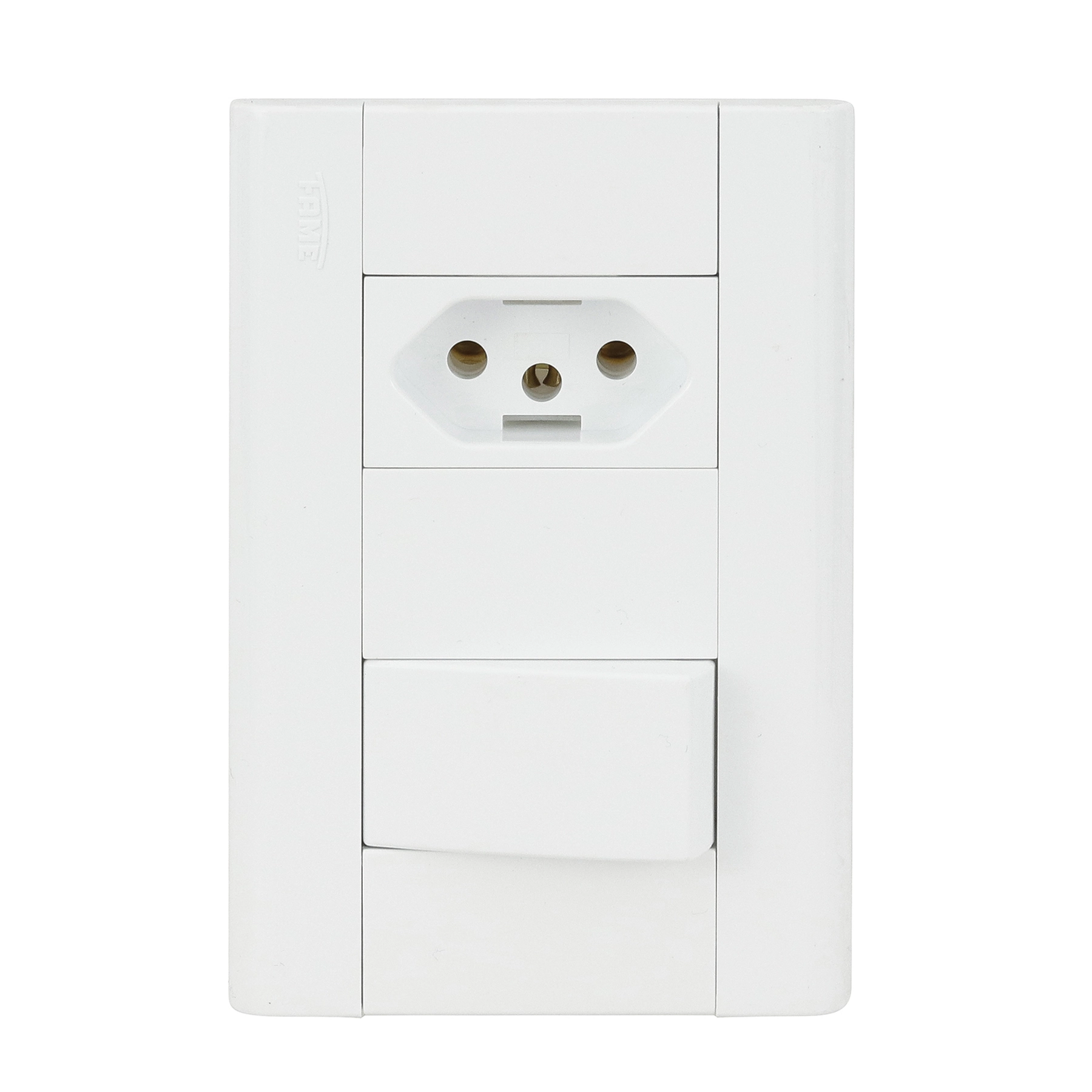 Conjunto de Interruptor Simples 16A/250V e Tomada 20A/250V Modulare Fame