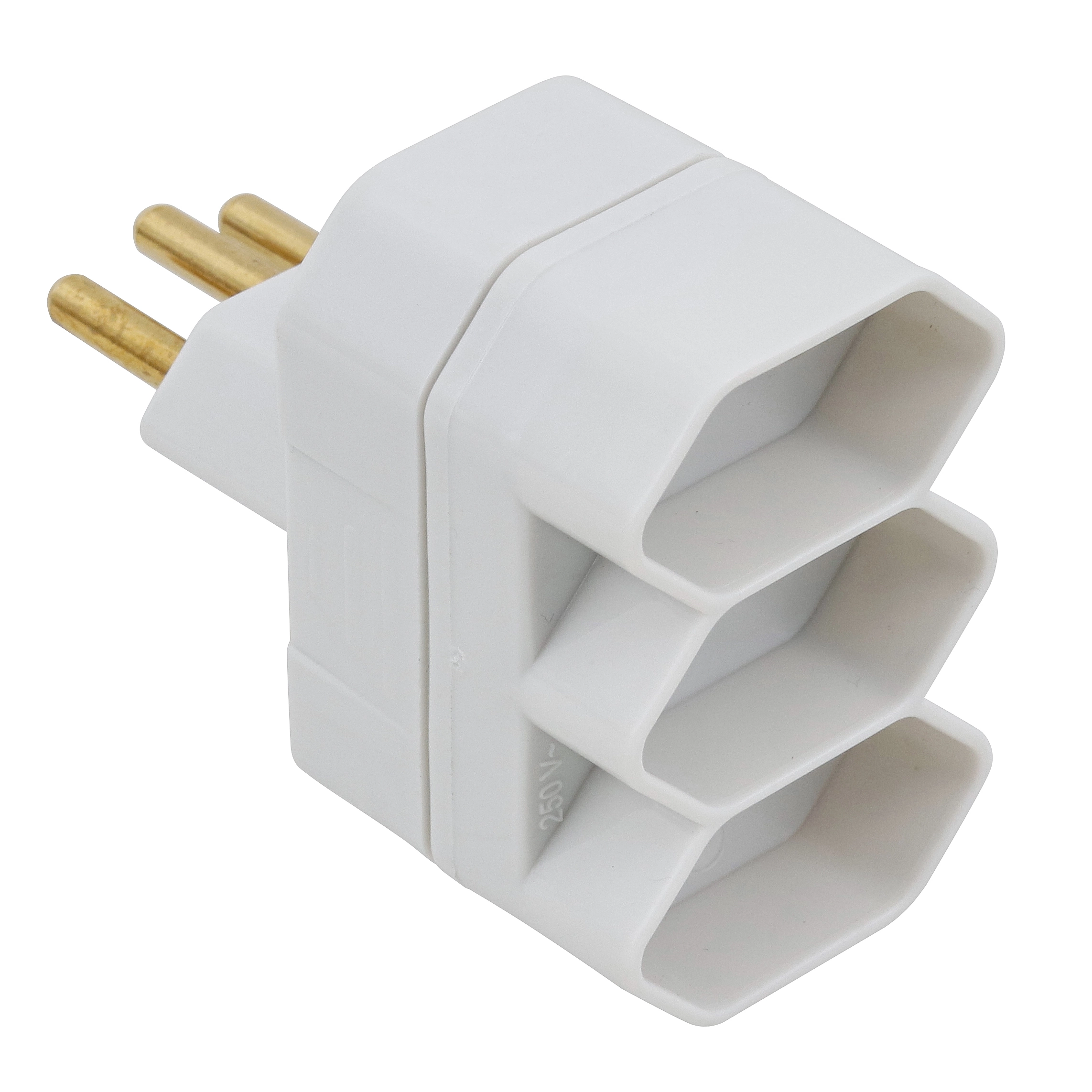 Plugue 2 Pólos + Terra 3 Saídas 20A/250V Cinza Fame