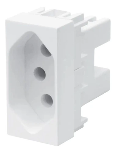Módulo Tomada 2p+t 20a/250v Branca Fame Elegance Branco Branco