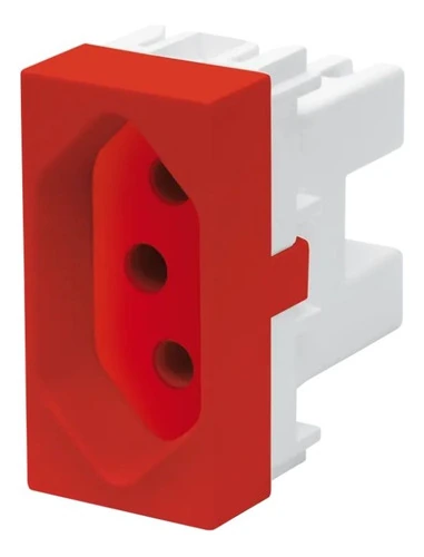 Módulo Tomada 2p+t 20a/250v Vermelha Fame Elegance