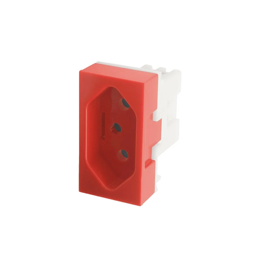 Módulo Tomada Para Uso Específico Fame Modulare / Evidence / Blanc+ 2p+t 10a Vermelho