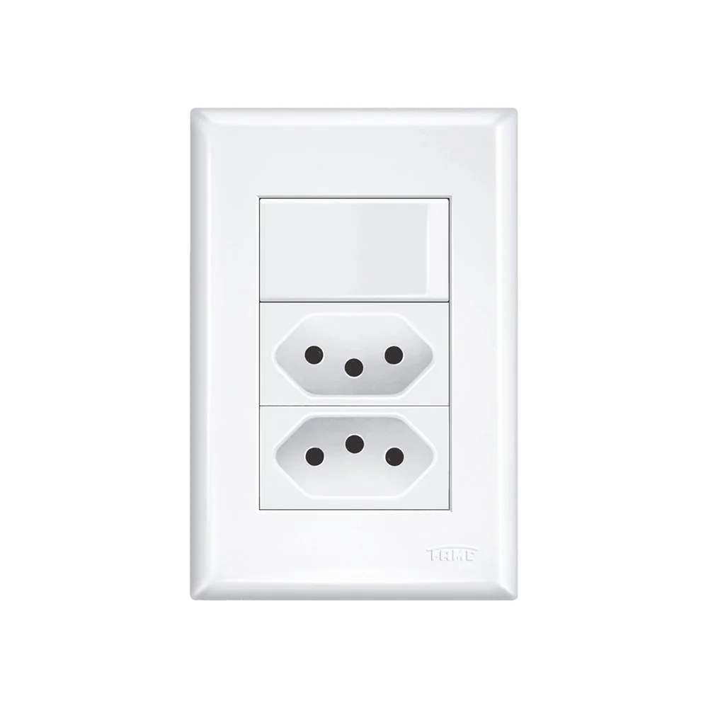 Interruptor 16a-250v C/ 2 Tomadas 2p+t 10a-250v 3533