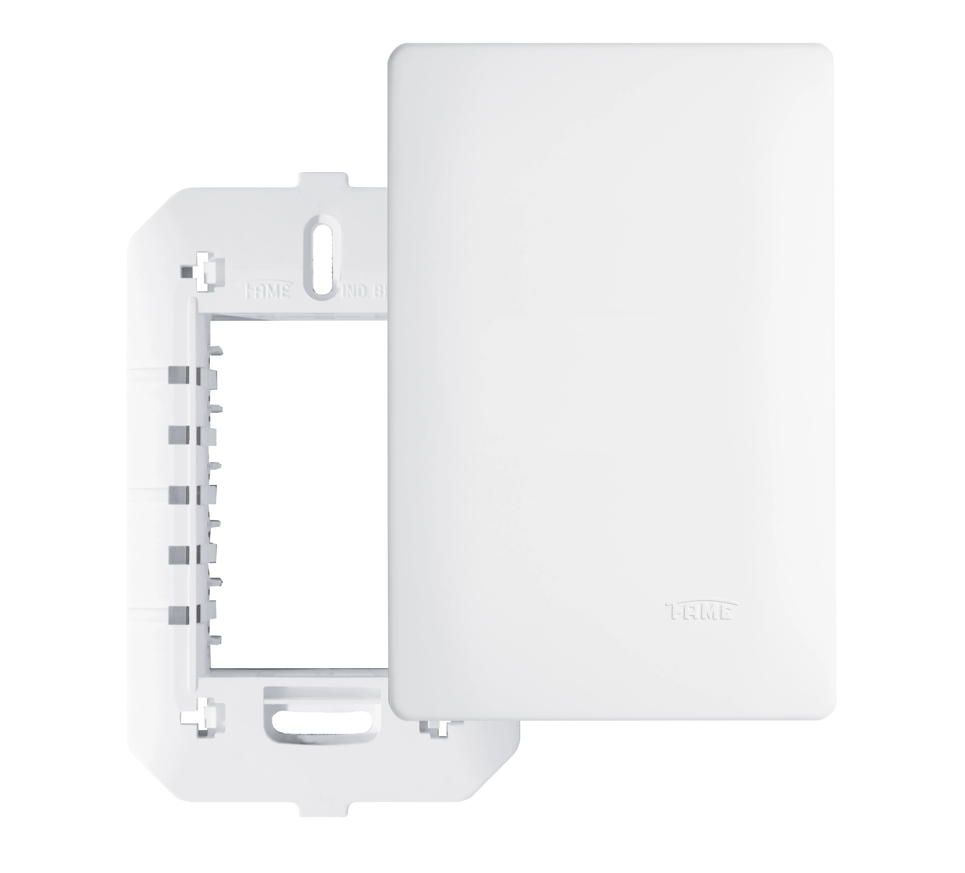 Placa Cega com suporte 4x2 Branco Habitat Fame