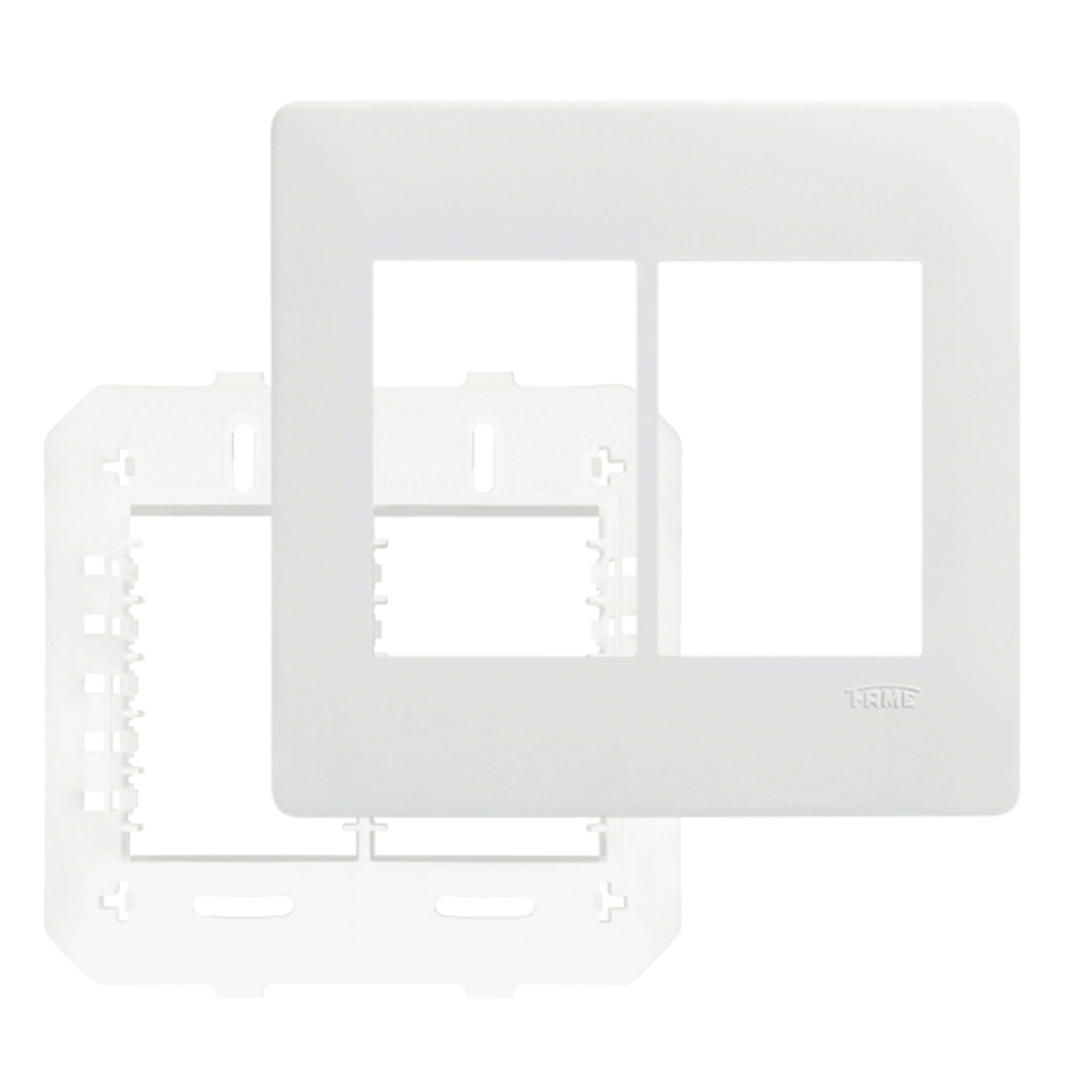 Placa com suporte 4x4 6 Módulos Branco Habitat Fame