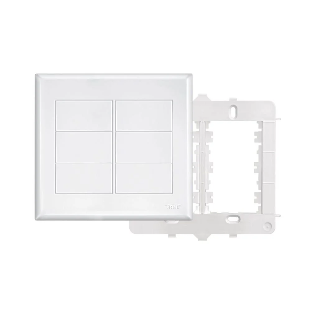 Placa Cega Com Suporte Fame Evidence 4x2 Branco