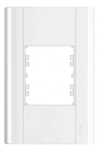 Placa 4x2 2 Módulos Com Suporte Fame Modulare Branca