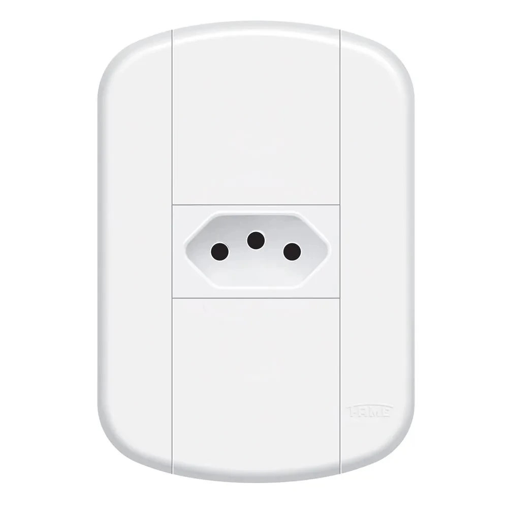 Conjunto 4x2 Com 1 Tomada 2p+t 10a 250v Blanc+ Fame