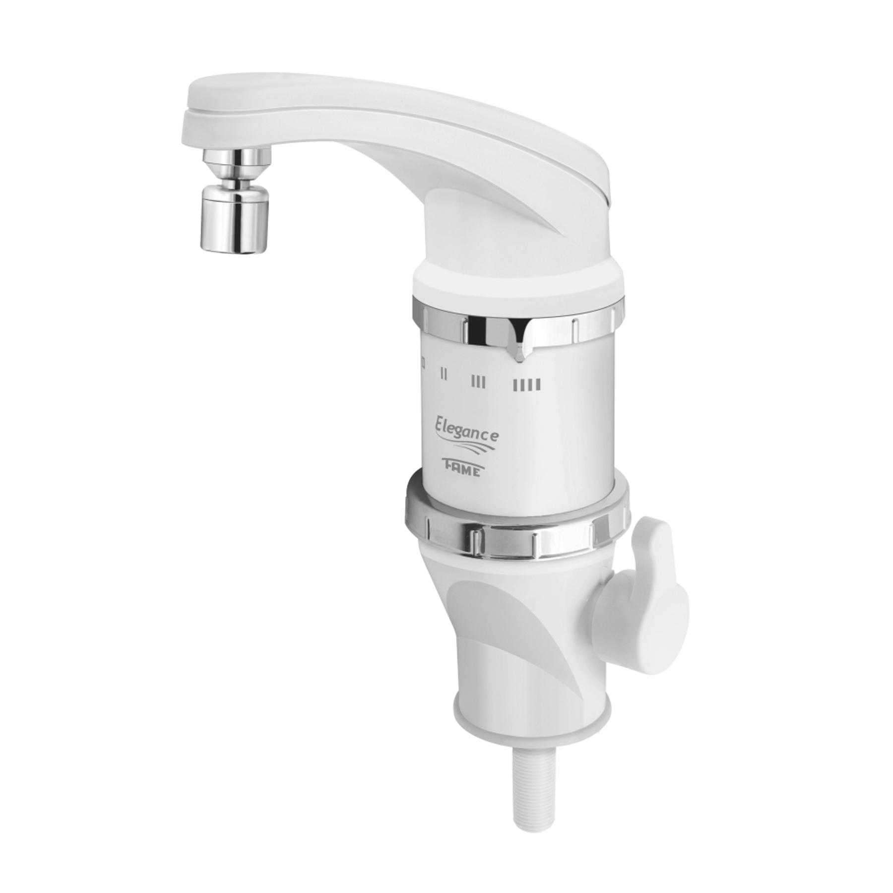 Torneira Elétrica de Pia para Cozinha com Bica Alta Articulável Branco 127V (110V) Elegance Fame