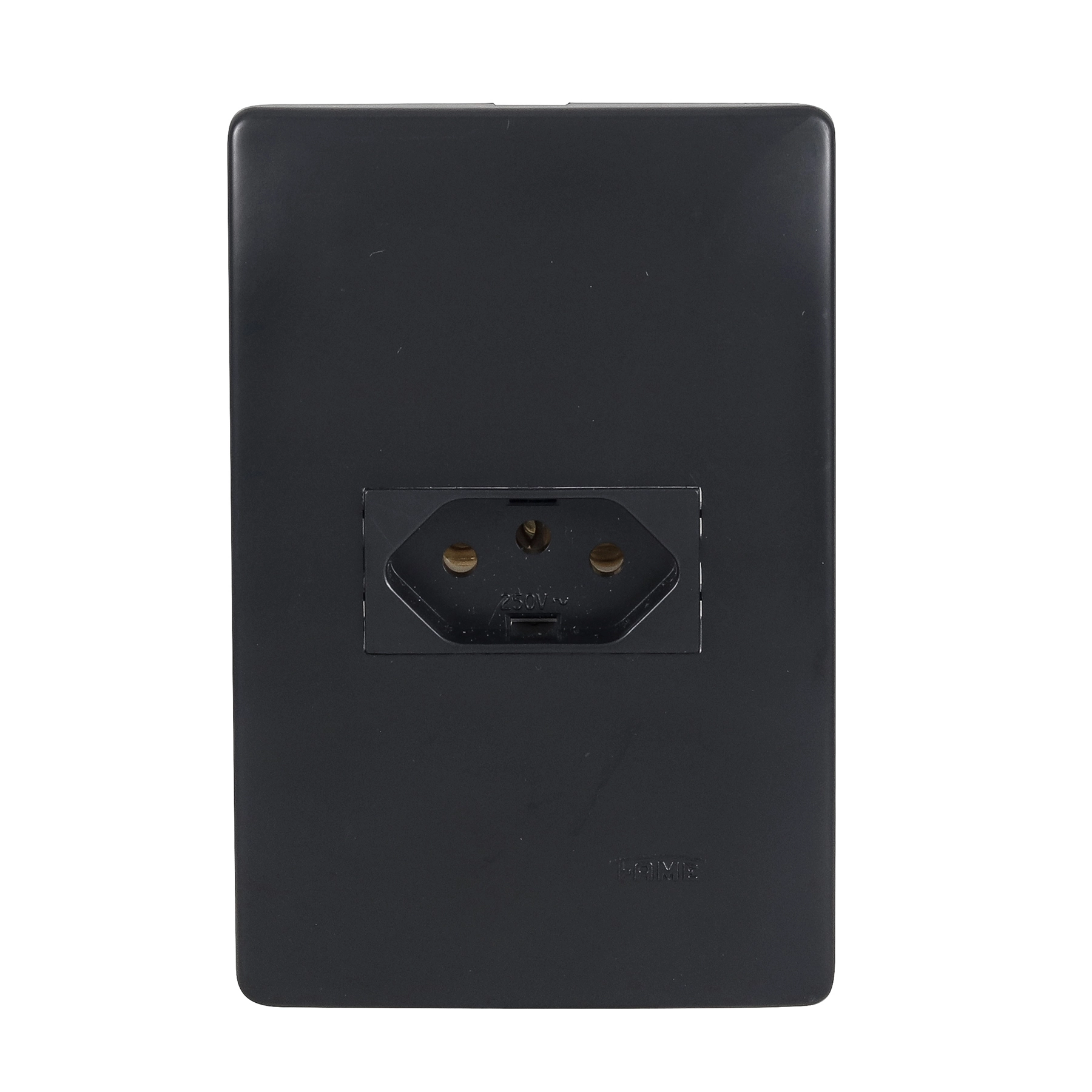 Conjunto Tomada 2P+T 10A Habitat Black