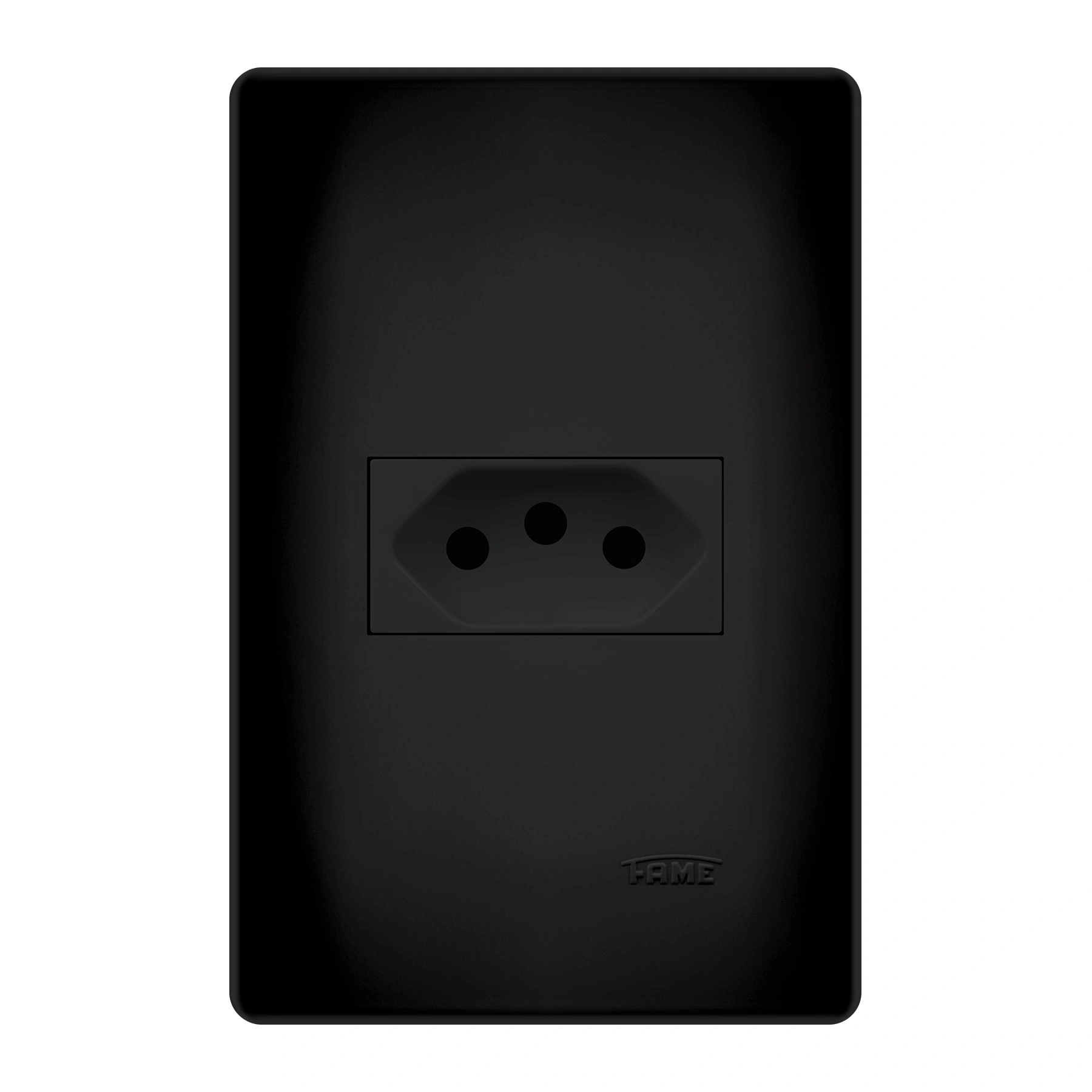 Conjunto Tomada 2P+T 20A Habitat Black