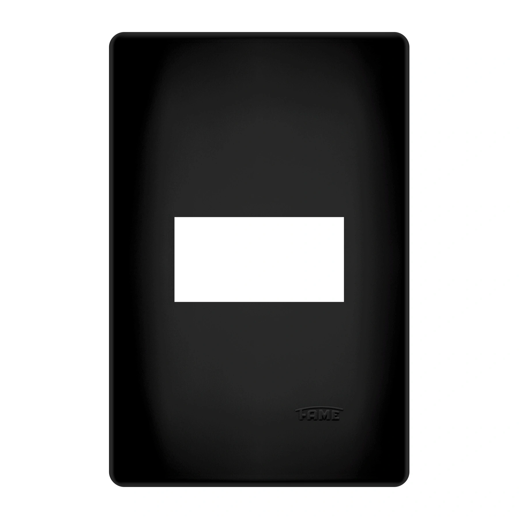 Placa Com Suporte 4X2 2 Módulos Horizontal Habitat Black Fame