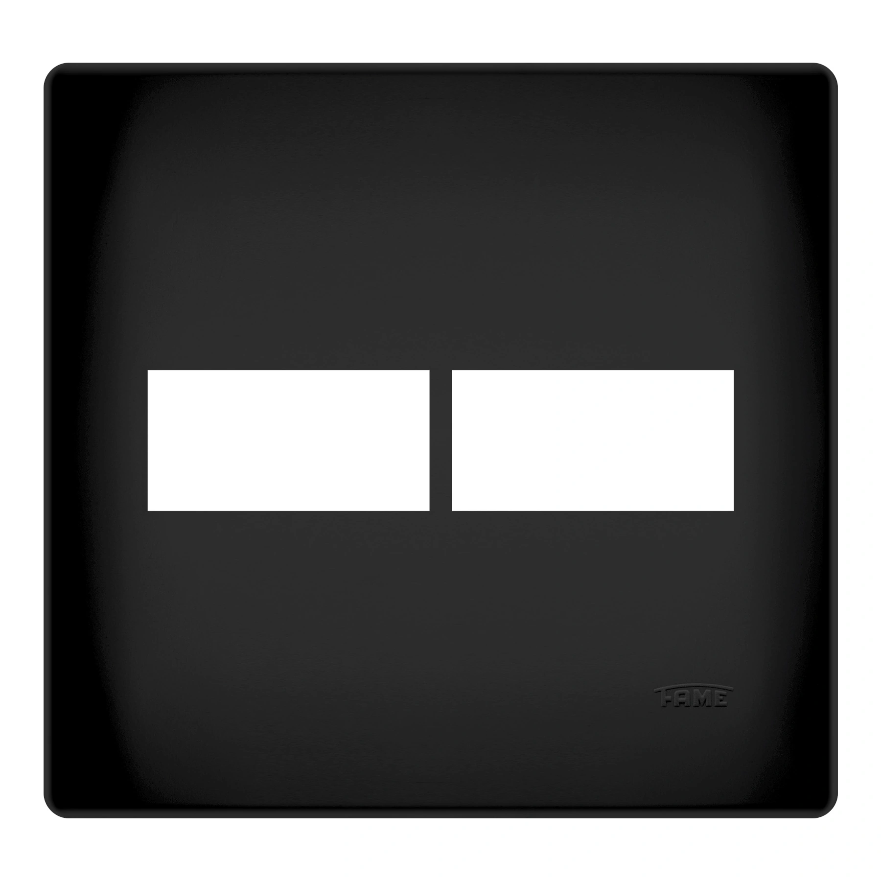 Placa Com Suporte 4X4 2 Módulos Horizontal Habitat Black Fame