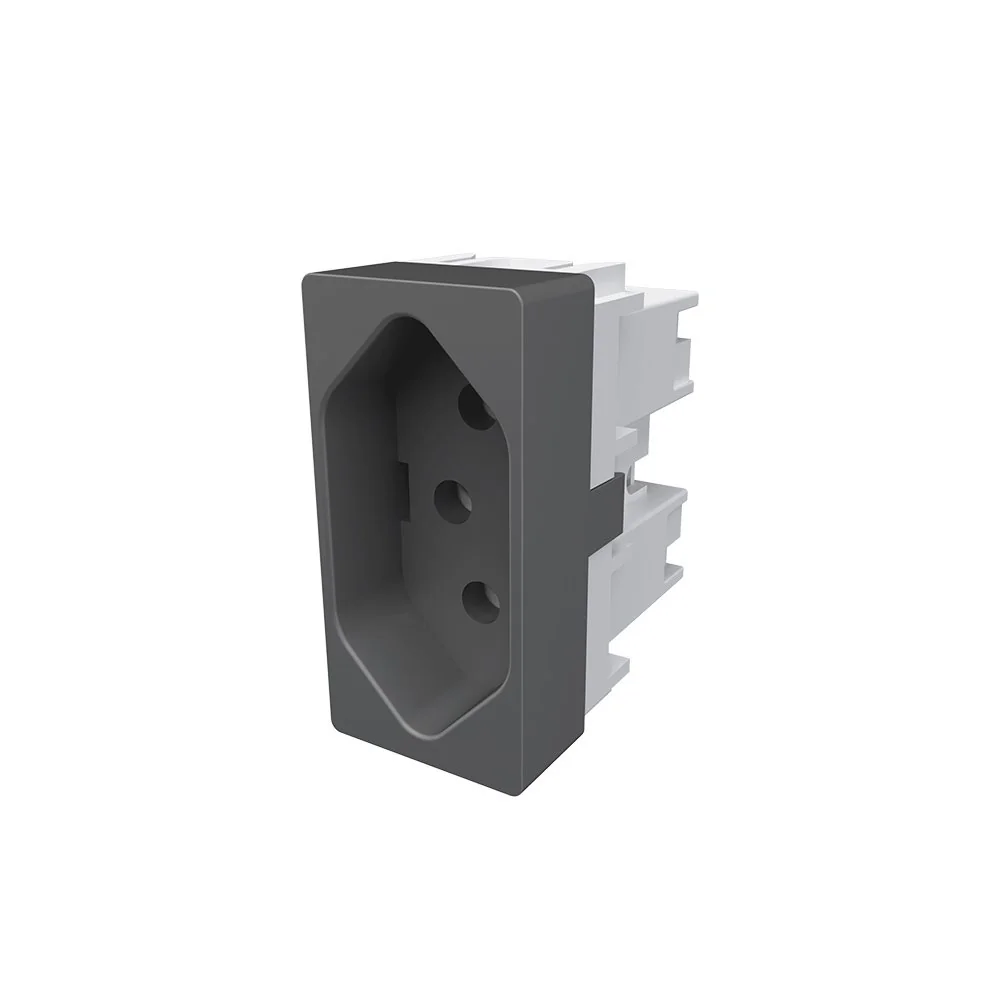 Módulo Tomada Fame Habitat Onix 2p+t 10a Onix
