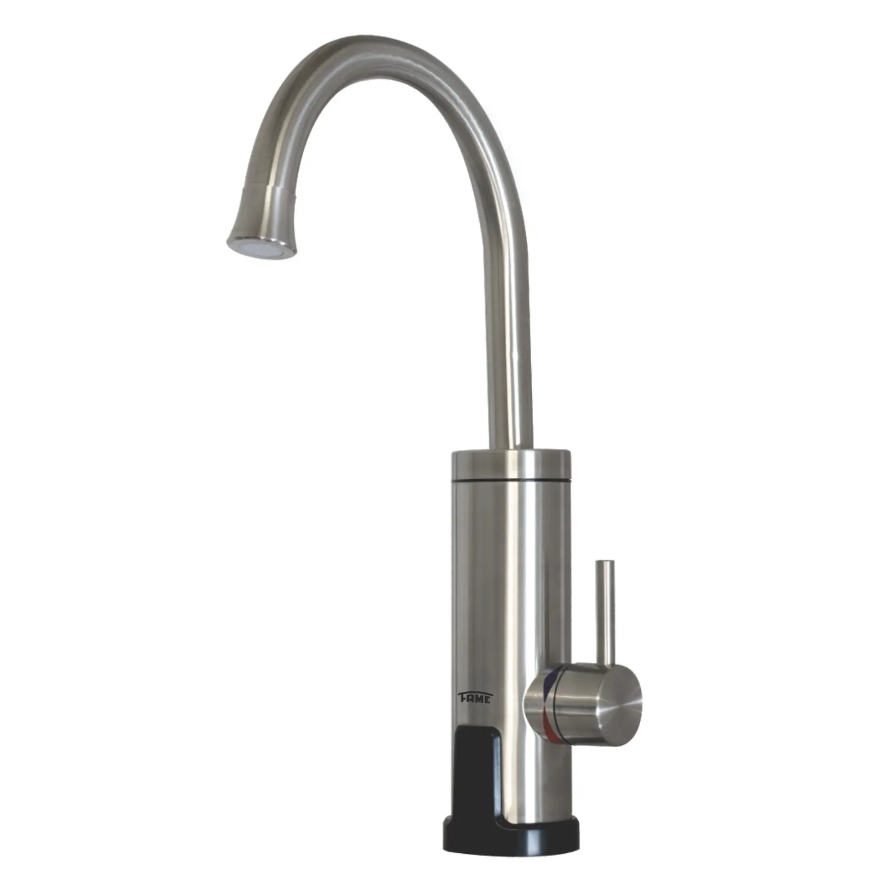 Torneira Elétrica de Pia para Cozinha com Bica Alta Inox Escovado 220V Fame