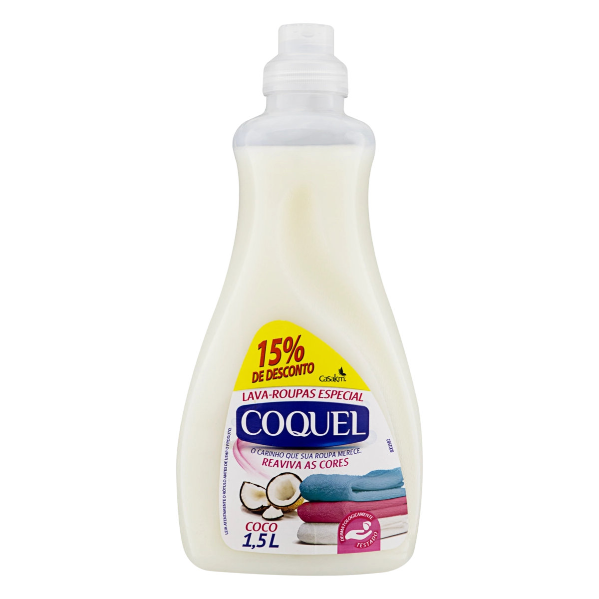 Lava Roupas Líquido Coco Coquel Frasco 1,5l Grátis 15 De Desconto