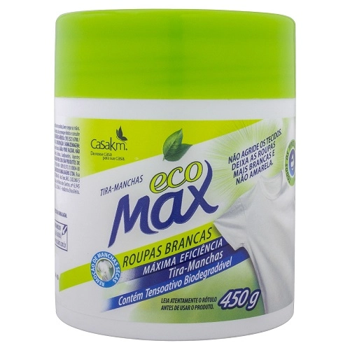 Tira Manchas Pó Roupas Brancas Ecomax Pote 450g