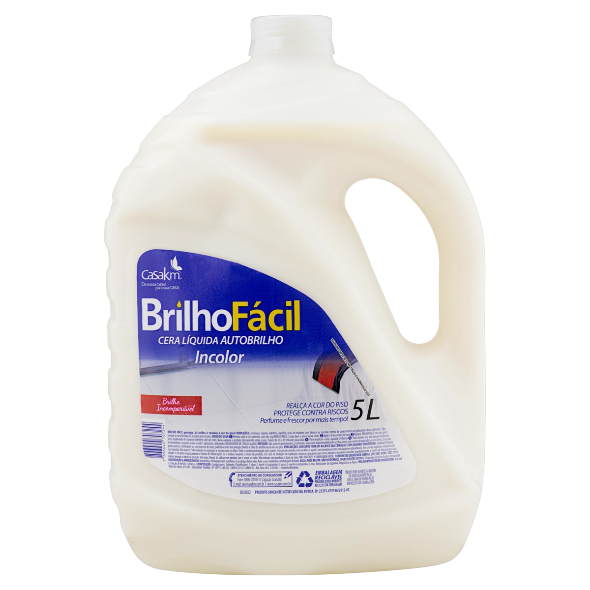 Cera Líquida Autobrilho Incolor Brilho Fácil Galão 5l