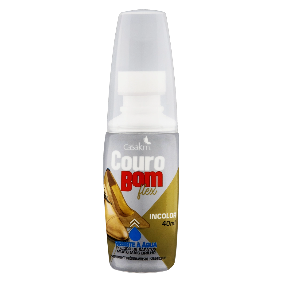 Polidor De Sapato Líquido Incolor Couro Bom Flex Frasco 40ml