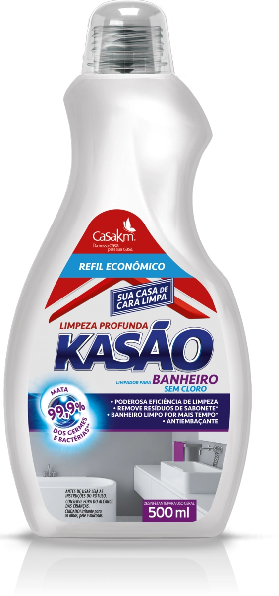 Limpador Banheiro Kasão Frasco 500ml Refil Econômico
