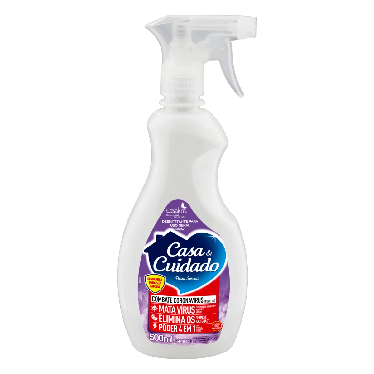 Desinfetante Uso Geral Brisa Serena Casa Cuidado Frasco 500ml Borrifador