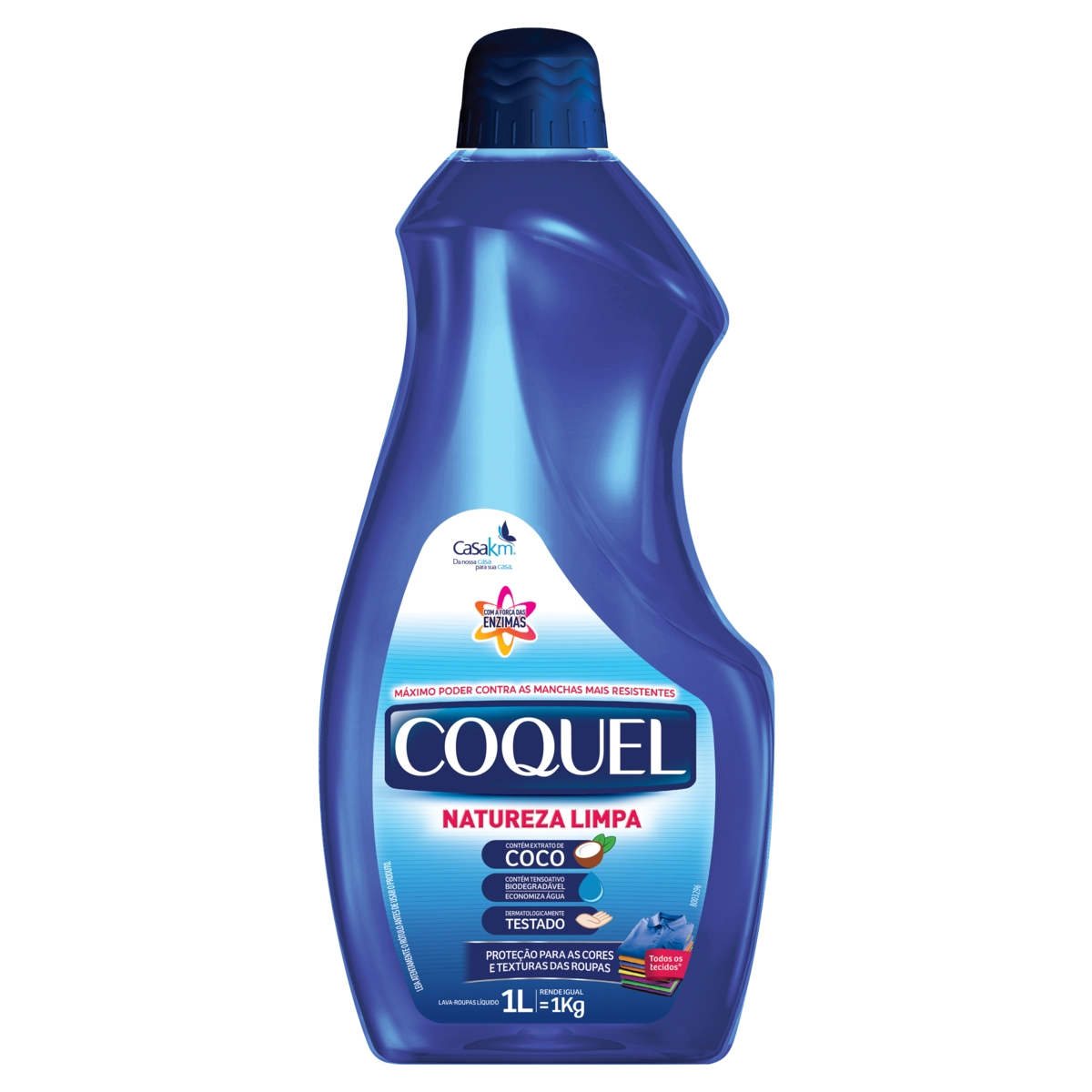 Lava Roupas Líquido Coquel Natureza Limpa Frasco 1l