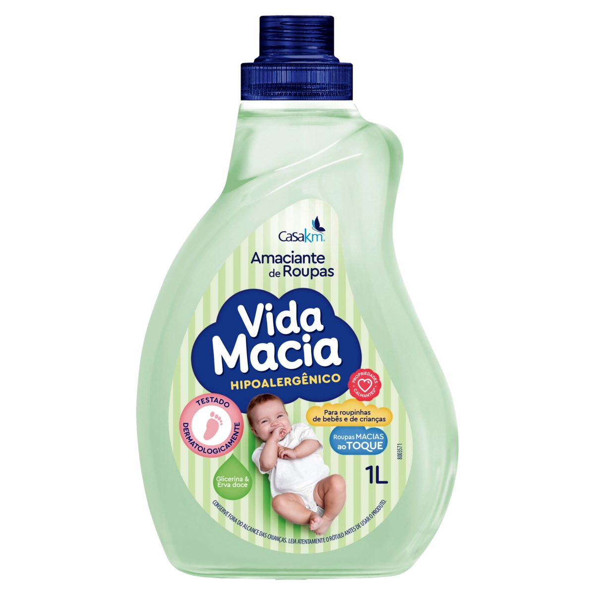 Amaciante De Roupa Glicerina Erva Doce Vida Macia Frasco 1l