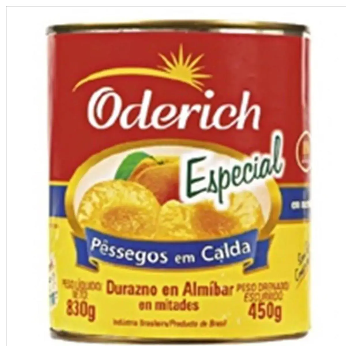 Pêssego Especial em Calda ODERICH Lata 450g
