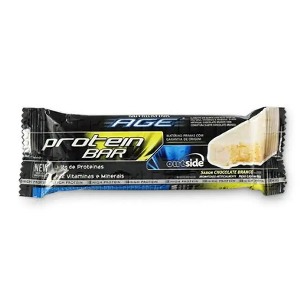 Prot Bar Choc Branco Cx 24un Age