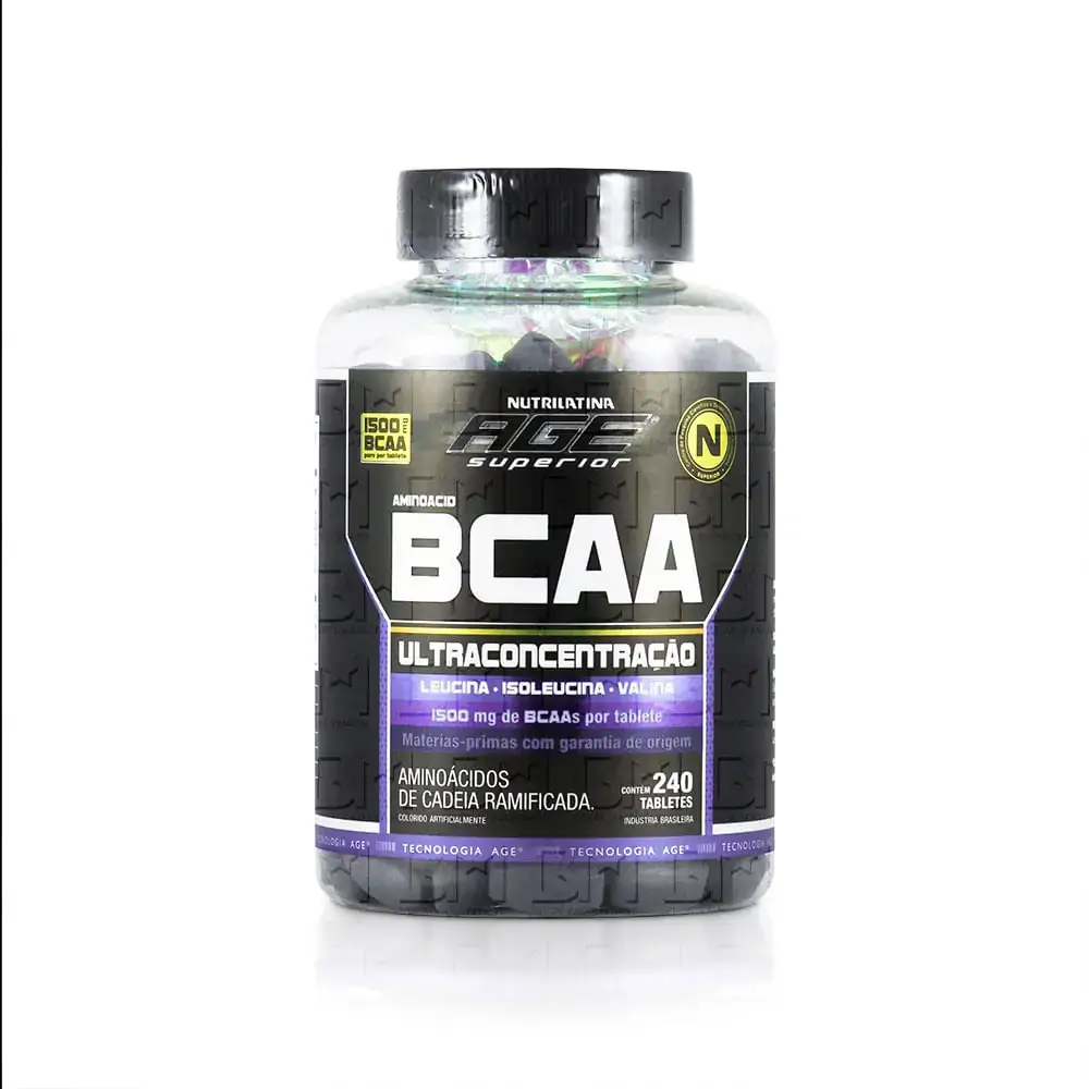 Aminoacid Bcaa Ultraconcentrado 1500mg 240 Tabletes Nutrilatina Age