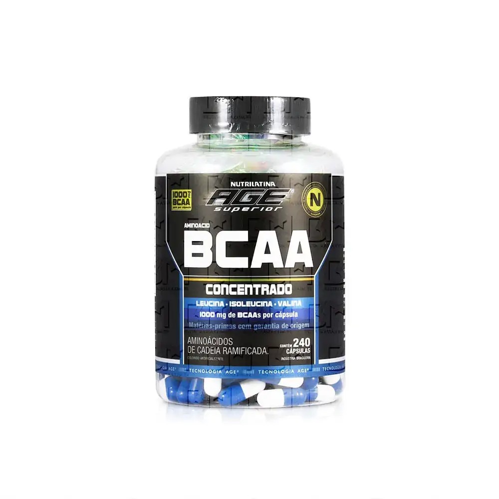 Aminoacid Bcaa Concentrado 1000mg 240 Cápsulas Nutrilatina Age