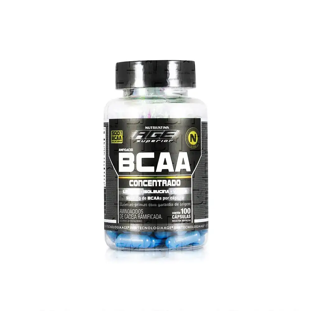 Esportivo Nutrilatina Age Aminoacid Bcaa Concentrado Pote 100 Cápsulas