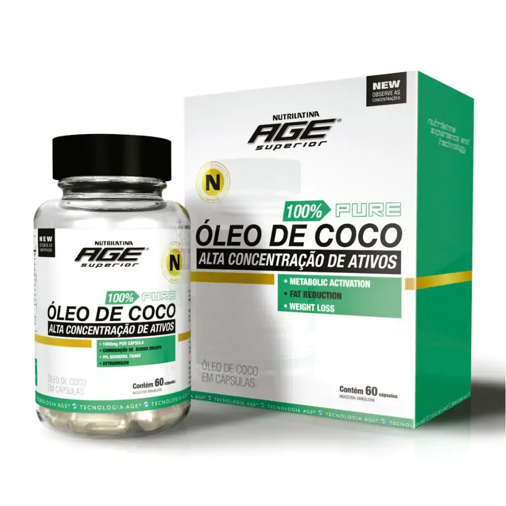 óleo De Coco Clinical Com 60 Cápsulas Nutrilatina