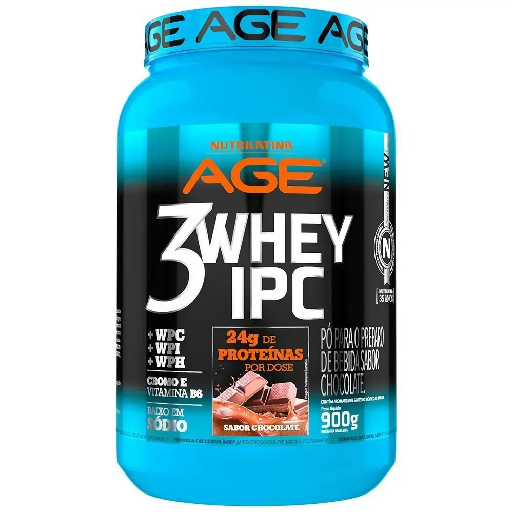 3 Whey Ipc Chocolate Pote 900g Nutrilatina