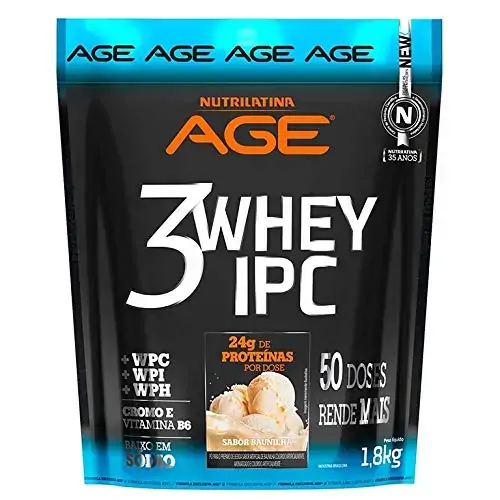 3 Whey Ipc Age Pouch 1,8kg Baunilha Nutrilatina
