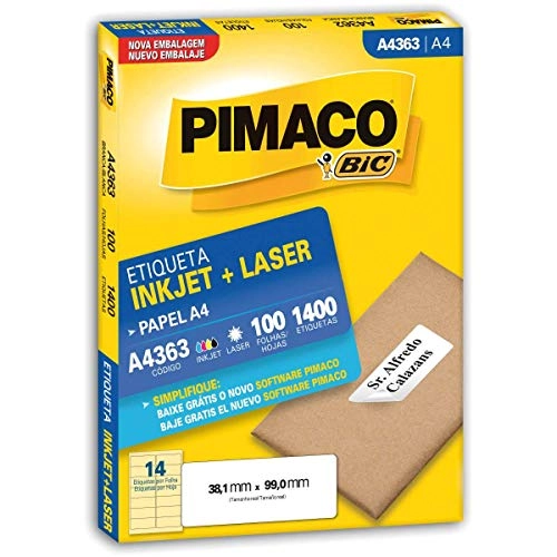 Etiqueta Ink Jetlaser A4