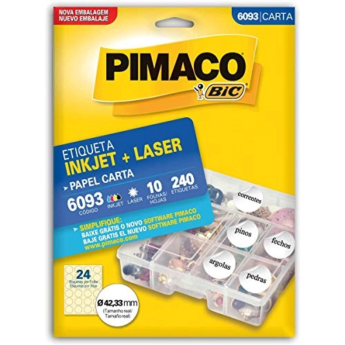 Etiqueta Laser 6093 C/10fls Pimaco