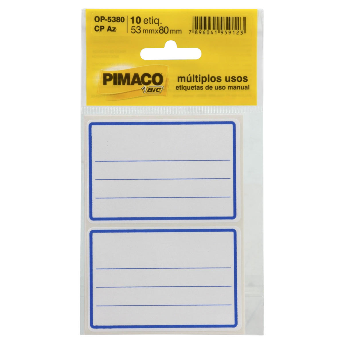 Etiqueta De Uso Manual Bic Pimaco 53mm X 80mm 10 Unidades
